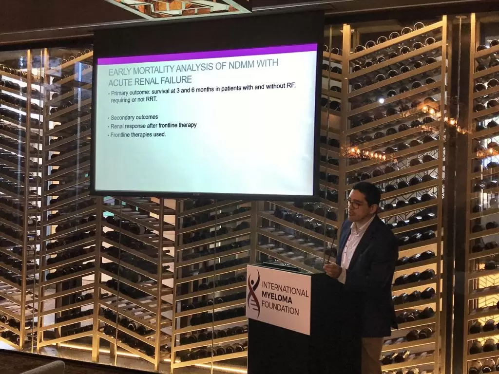 ACHO en ASH (American Society of Hematology Meeting) 2019 2 HUMBERTO MARTINEZ EXPONIENDO POR EL GELAM EN LA REUNIÓN DEL IMF