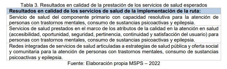 Estos son los lineamientos de la RIA en salud mental 3 resultados calidad en salud