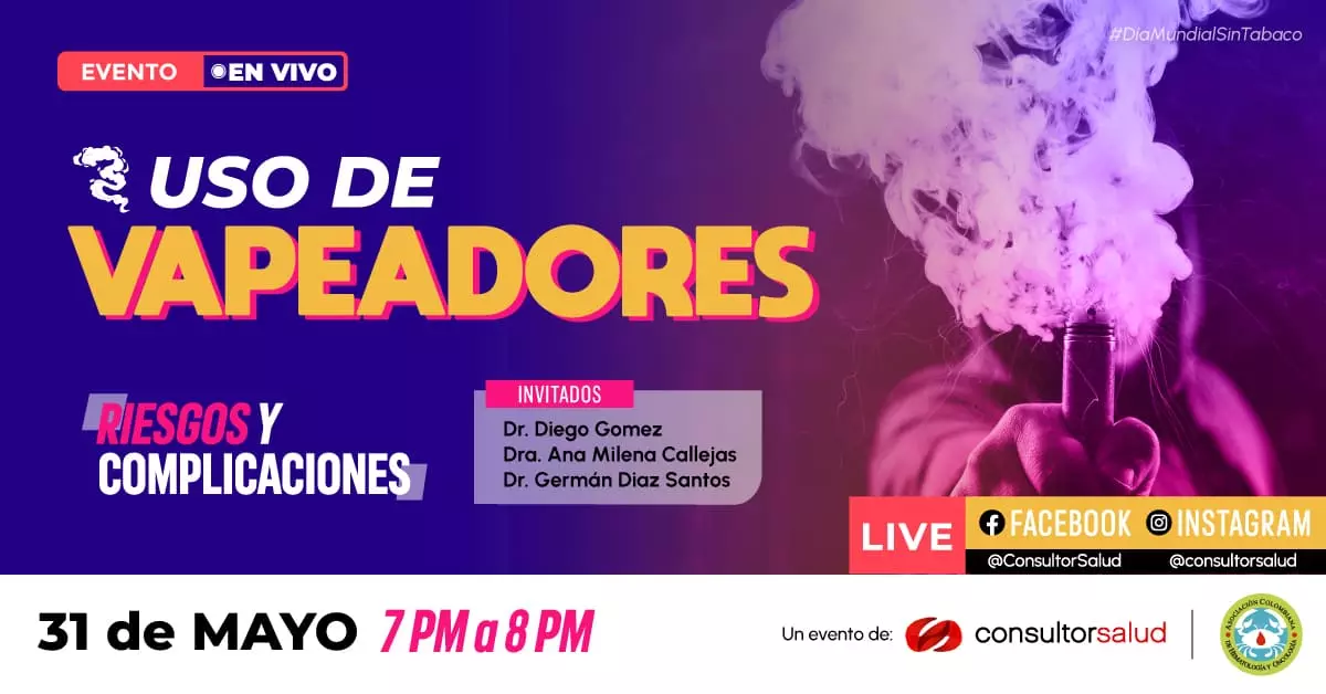 Live sobre riesgos y complicaciones del uso de vapeadores