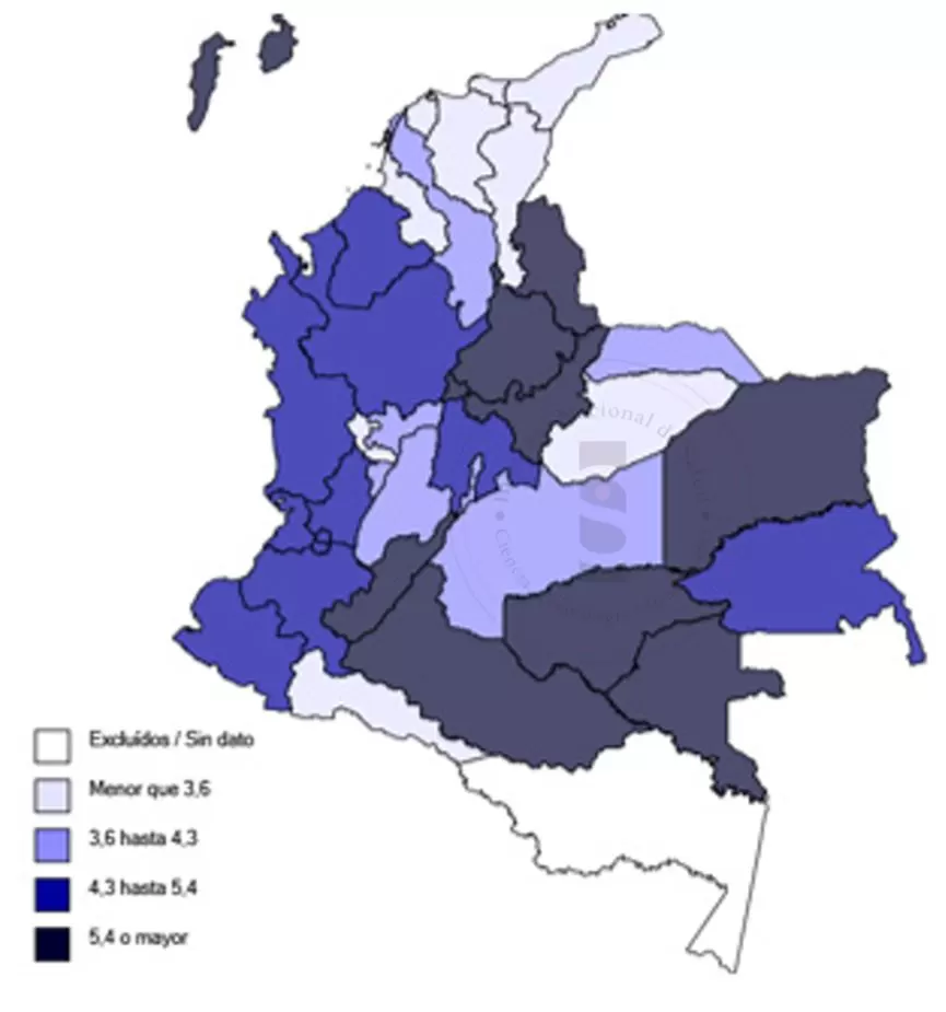 Cáncer en menores de 18 años en Colombia - ¿Qué está pasando? 3 Tasa de notificacion de leucemias agudas