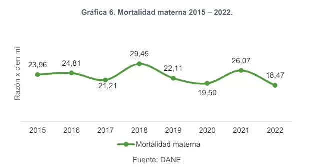 mortalidad materna medellin