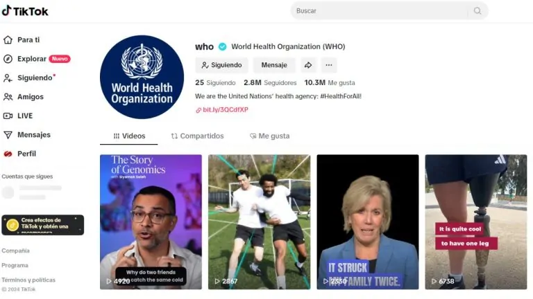 Reforma a la Salud 96 OMS y TikTok se unen para combatir la desinformación sobre salud y promover bienestar con contenido científico