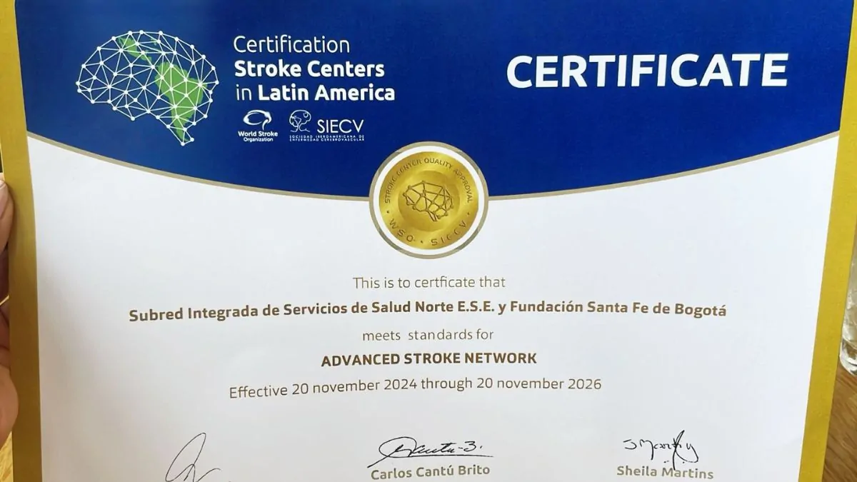 Bogotá lidera en atención a ACV con primera certificación mundial de la WSO