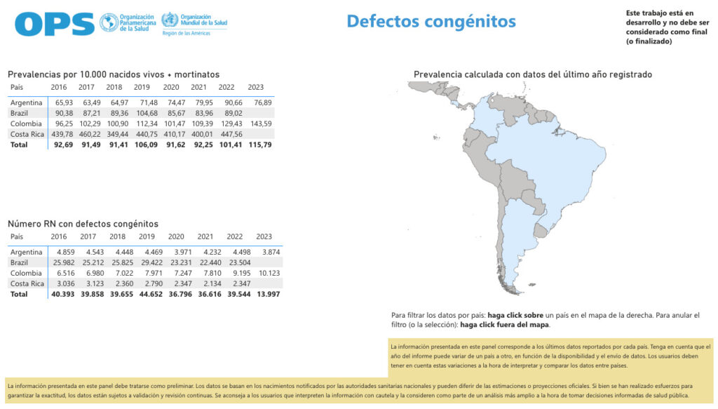 OPS lanza repositorio regional para fortalecer la vigilancia de defectos congenitos en America Latina 01