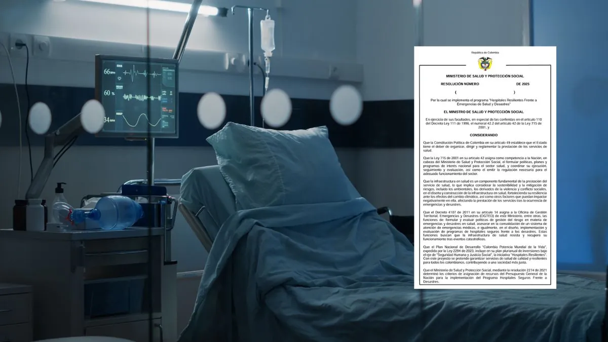 Colombia prepara programa de Hospitales Resilientes para emergencias y desastres