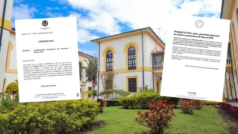 Acuerdo entre Nueva EPS y Hospital de San José evita suspensión de servicios en Bogotá