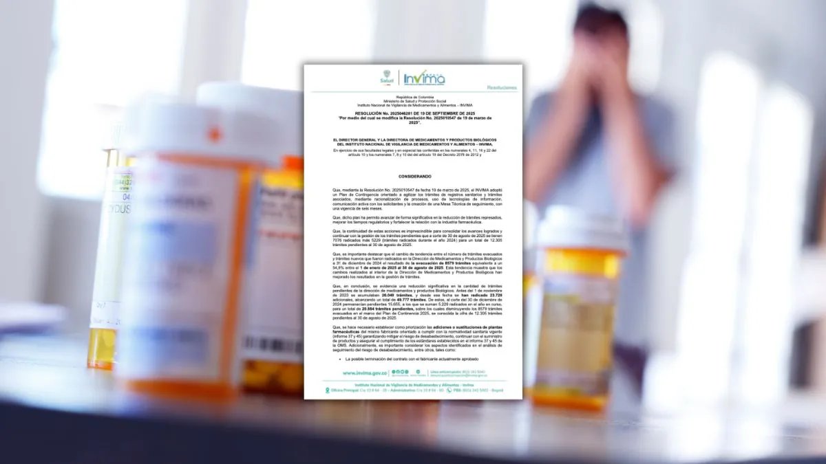 Invima prorroga plan de contingencia para trámites de registro sanitario y refuerza gestión del desabastecimiento de medicamentos