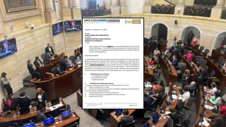 Reforma a la salud radican ponencia negativa que pide su archivo en el Senado
