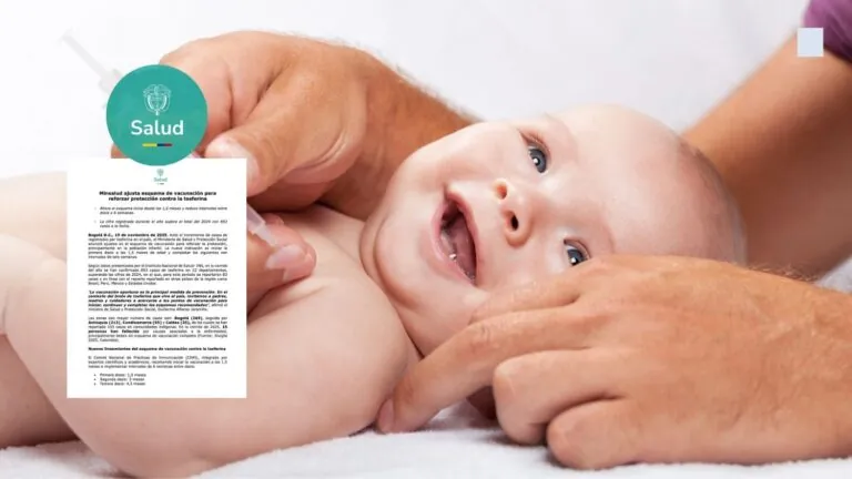 Minsalud responde al aumento de tosferina con un esquema de vacunación más temprano y acelerado
