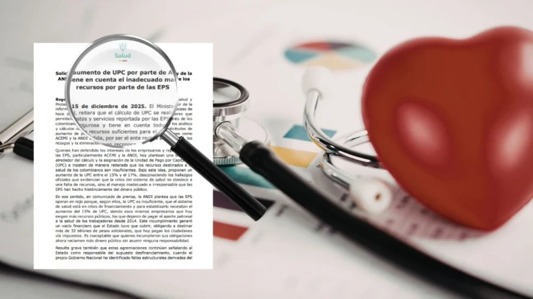 Aumento de la UPC - Gobierno cuestiona propuesta de ACEMI y ANDI por fallas en el manejo de recursos