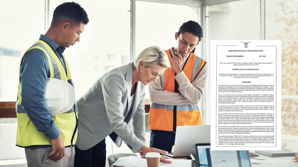 Colombia ajusta el formulario de afiliacion a riesgos laborales cambios que regiran desde 2026