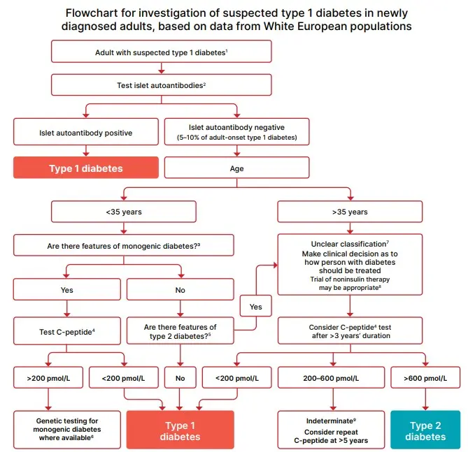 Estándares de Atención en Diabetes 2026: Actualización Clínica y Gestión de Riesgo para Sistemas de Salud 1 Diagrama de flujo para sospecha de diabetes tipo 1