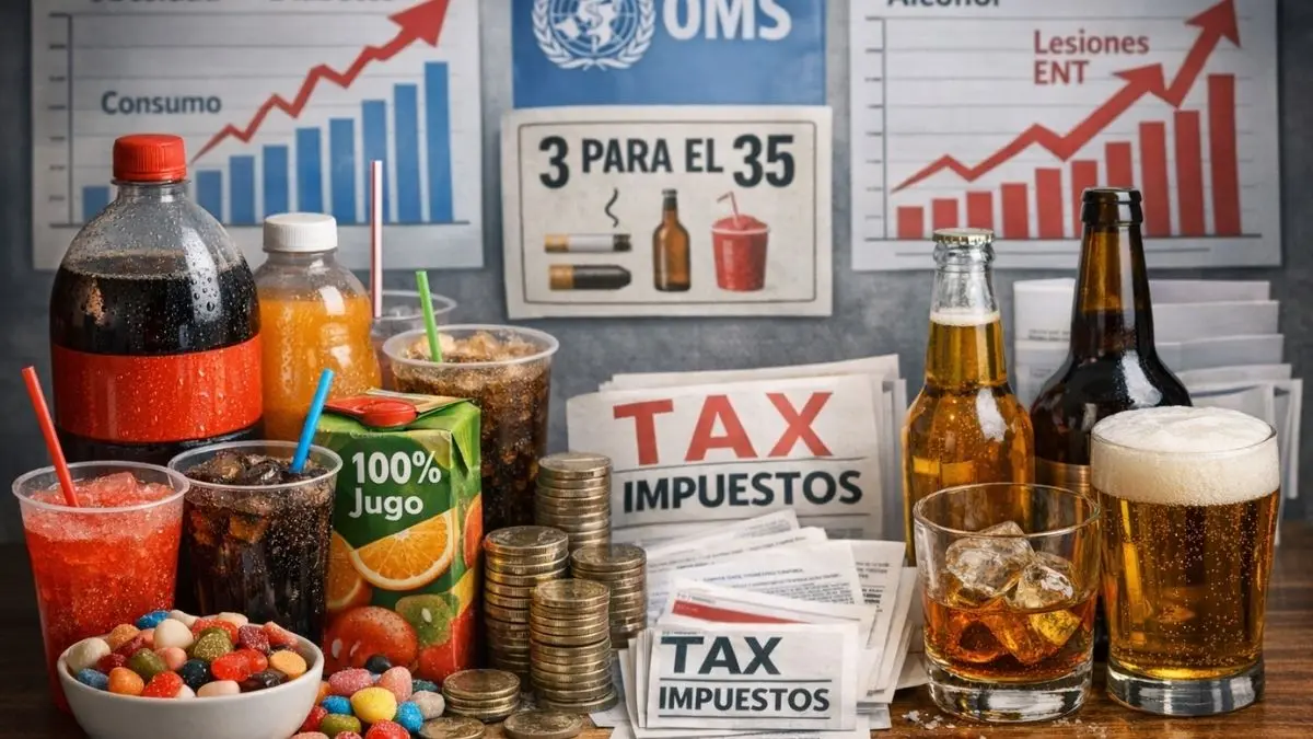 La OMS pide endurecer sustancialmente los impuestos a bebidas azucaradas y alcohol