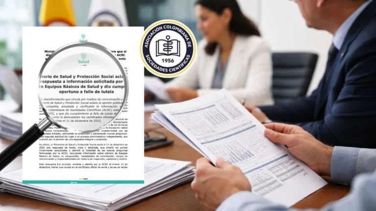 MinSalud responde a la ACSC por Equipos Básicos de Salud- asegura entrega completa de información y cumplimiento de tutela