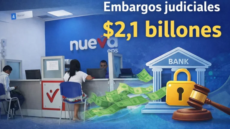 Nueva EPS alerta por embargos de 2,125 billones que ponen en riesgo la atención de 11,7 millones de afiliados