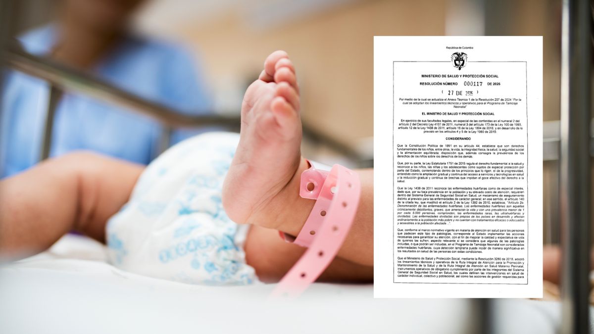 Seis nuevas patologías en tamizaje neonatal lo que define la Resolución 000117 de 2026 para EPS, IPS y laboratorios
