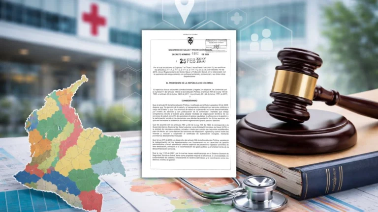 Decreto 0182 de 2026 fija nuevas reglas para operación territorial de EPS y continuidad del aseguramiento