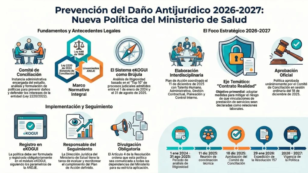 Ministerio de Salud adopta la Política de Prevención del Daño Antijurídico 2026–2027 y fija el eje ‘Configuración del Contrato Realidad’ 1 MINSALUD