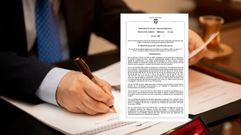 Ministerio de Salud adopta la Política de Prevención del Daño Antijurídico 2026–2027 y fija el eje ‘Configuración del Contrato Realidad’