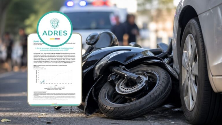 ADRES giró $89 mil millones por accidentes de tránsito sin SOAT en febrero de 2026