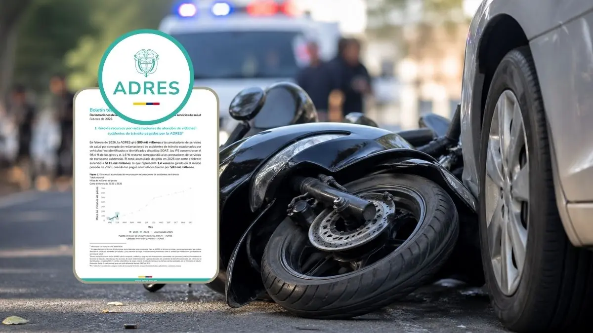 ADRES giró $89 mil millones por accidentes de tránsito sin SOAT en febrero de 2026