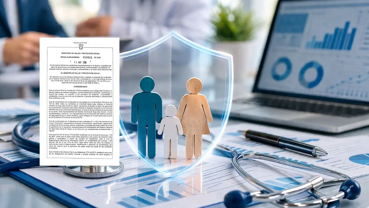 Resolución 611 de 2026 redefine permanencia en el régimen subsidiado para población vulnerable con empleo formal