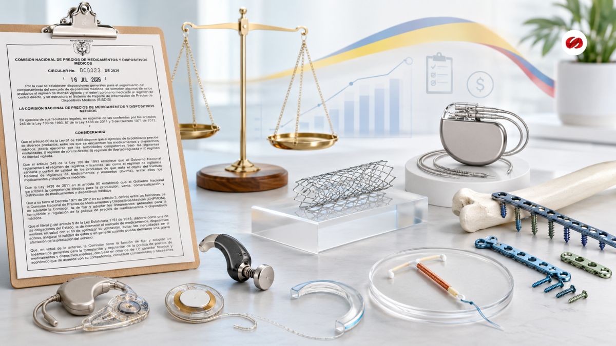 Comisión expide la Circular 23 de 2026, amplía la vigilancia de precios de dispositivos médicos y fija precio máximo para el estent coronario medicado