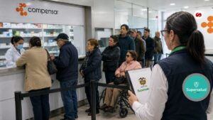 Largas filas y reclamos por medicamento Supersalud inspeccionará todos los dispensarios de Compensar en Bogotá