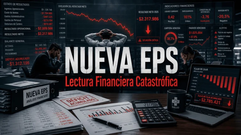 Nueva EPS: una lectura financiera catastrófica que el sistema de salud debe asumir con rigor técnico