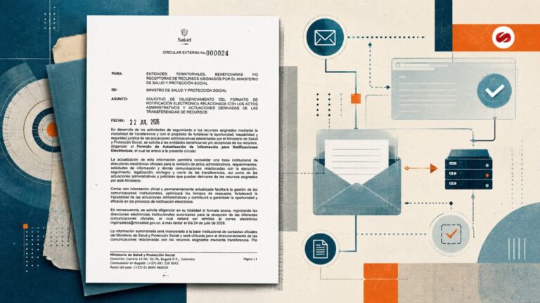 Circular 024 Entidades receptoras de recursos de Minsalud deberán mantener actualizados sus canales de notificación