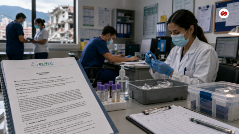 Invima establece medidas excepcionales para ensayos clínicos afectados por el sismo en Colombia