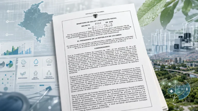 Política Integral de Salud Ambiental: Decreto 1016 crea el SUISA y fija una agenda intersectorial a diez años
