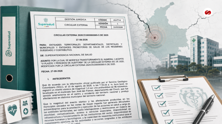 Supersalud extiende hasta noviembre auditorías del primer semestre de 2026