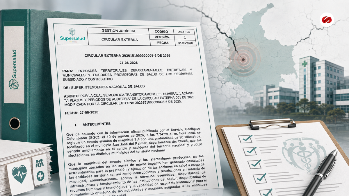 Supersalud extiende hasta noviembre auditorías del primer semestre de 2026
