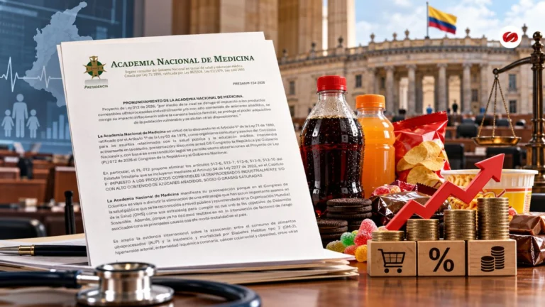 Academia Nacional de Medicina pide al Congreso mantener los impuestos saludables en Colombia