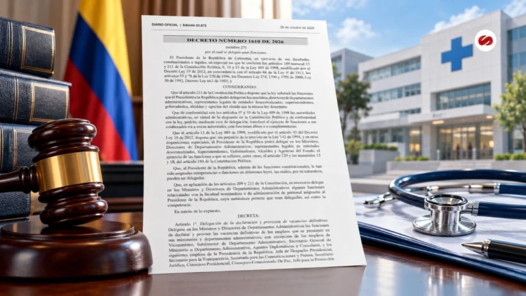 Decreto 1610 de 2026 Ministro de Salud podrá autorizar prórrogas excepcionales en entidades intervenidas