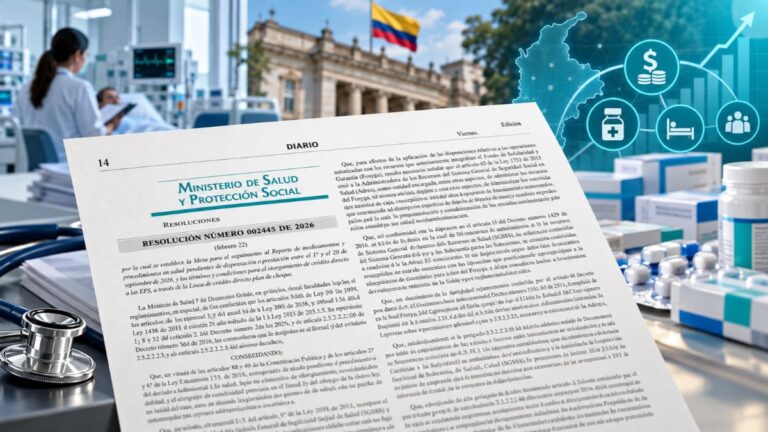 Minsalud reglamenta créditos directos a las EPS para financiar medicamentos y procedimientos del Plan de Choque - Resolución 2445 de 2026