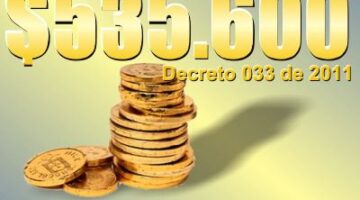 Decreto 033 de 2011 - Nuevo salario minimo