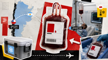 Argentina envió por primera vez sangre extremadamente rara a Chile para una paciente crítica