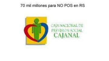 70 mil millones para NO POS en RS