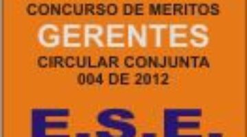 Concurso de Meritos Gerentes de ESE