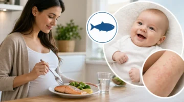 Consumo de pescado durante el embarazo puede reducir riesgo de cólico y eccema en bebés, según estudio en JAMA Network Open