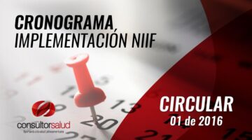 Circular 001 de 2016 – Cronograma Implementación NIIF