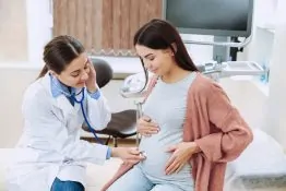 Female,Gynecologist,Working,With,Pregnant,Woman,In,Clinic