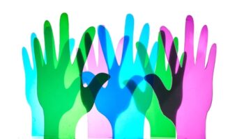 Rare,Disease,Day,Background.,Colorful,Hands,On,White,Background