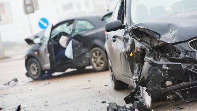 Car,Crash,Accident,On,Street,,Damaged,Automobiles,After,Collision,In