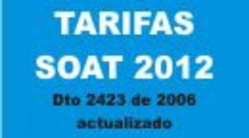 Manual tarifario SOAT 2012