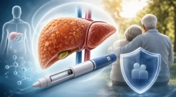Tratamiento con GLP-1 reduce hospitalizaciones y mortalidad en adultos mayores con hígado graso