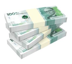 Colombian,Pesos,Bills,Isolated,On,White,Background.,3d,Illustration.
